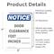 Signmission Door Clearance _ Feet _ Inches, 5 in W x Rectangle, Vinyl Decal OS-2PACK-NS-D-57-V-11479 - alternate 5